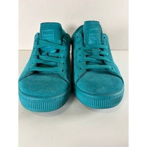 Puma Suede Classic Teal Monochromatic Low Top Sneakers 362952 04 Kids Size 3C
